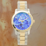 Reloj De Pulsera Hydrangea Blues Watch<br><div class="desc">Disfrute de las flores azules de bonito de verano durante todo el año con este hermoso reloj. Vi estas hortensias azulazuladas profundizarse desde principios del verano hasta mediados del verano. Al principio, el blues era un poco tímido, adornado con blanco, azul cielo o rosa y de repente me di cuenta...</div>