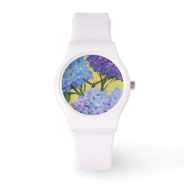 Reloj De Pulsera Hydrangeas de primavera (Anverso)