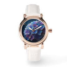 Hydrangeas Floral Púrpura y Azul