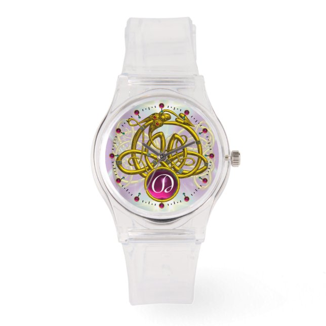 RELOJ DE PULSERA HYPER DRAGON / CONOCIMIENTOS CELTICOS ORO GEMSTONE (Anverso)