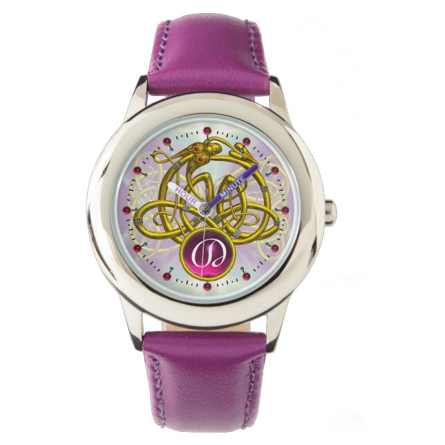 RELOJ DE PULSERA HYPER DRAGON / CONOCIMIENTOS CELTICOS ORO GEMSTONE (Anverso)