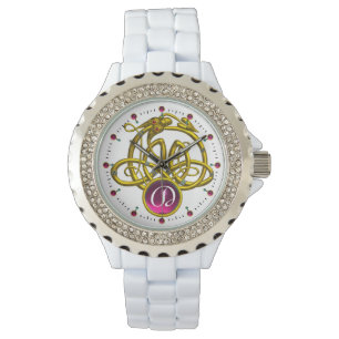 RELOJ DE PULSERA HYPER DRAGON / CONOCIMIENTOS CELTICOS ORO GEMSTONE