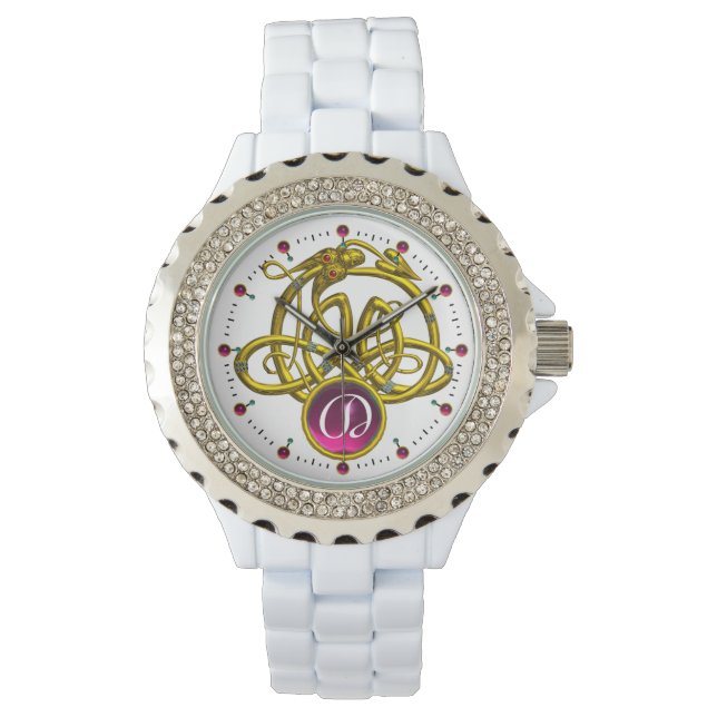 RELOJ DE PULSERA HYPER DRAGON / CONOCIMIENTOS CELTICOS ORO GEMSTONE (Anverso)