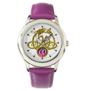 RELOJ DE PULSERA HYPER DRAGON / CONOCIMIENTOS CELTICOS ORO GEMSTONE