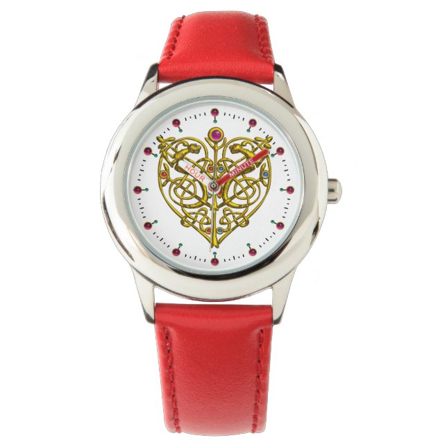 RELOJ DE PULSERA HYPER VALENTINA,CORAZÓN CELÁTICO ORO (Anverso)