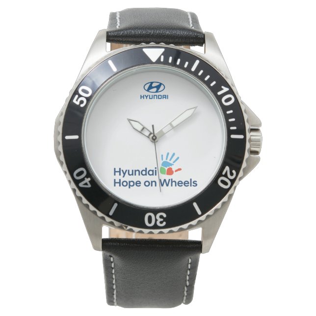 Reloj De Pulsera Hyundai y Hope on Wheels Watch (Anverso)