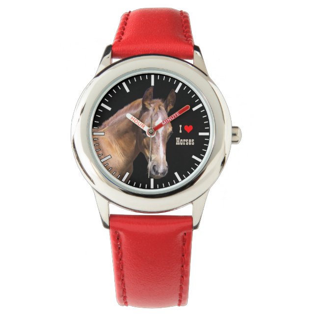 Reloj De Pulsera I [corazón] Caballos (Anverso)