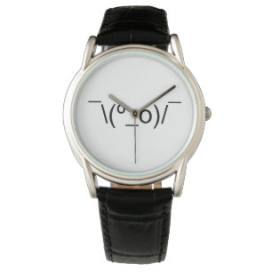 Reloj De Pulsera I Dunno LOL ¯\(º_o)/ Ø Emoticon japonés Kaomoji