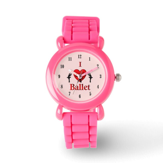 Reloj De Pulsera I Heart Ballet Dance Pink (Anverso)