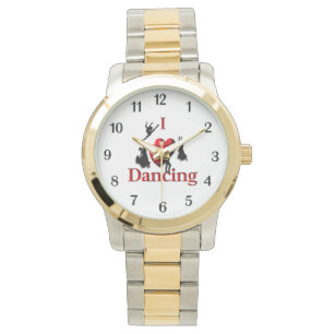 Reloj De Pulsera I Heart Dancing Black Numbers