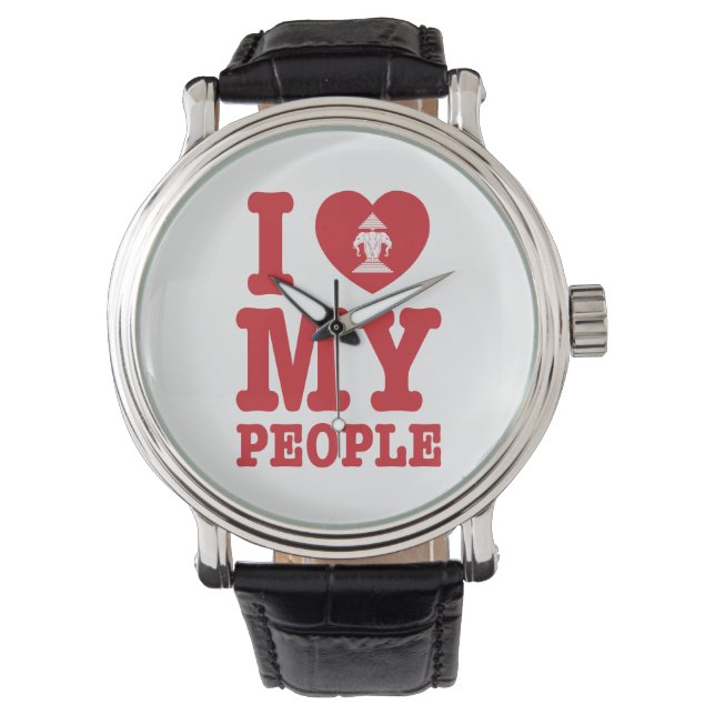 Reloj De Pulsera I Heart (Love) Erawan My Lao People (Anverso)