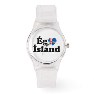 Reloj De Pulsera I Heart (Love) Islandia [Ég Elska Ísland] Islandés
