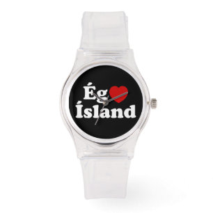 Reloj De Pulsera I Heart (Love) Islandia [Ég Elska Ísland] Islandés
