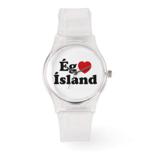 Reloj De Pulsera I Heart (Love) Islandia [Ég Elska Ísland] Islandés