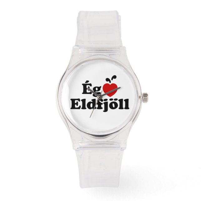 Reloj De Pulsera I Heart (Love) Volcanes [Ég Elska Eldfjöll] (Anverso)