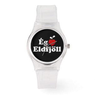 Reloj De Pulsera I Heart (Love) Volcanes [Ég Elska Eldfjöll]