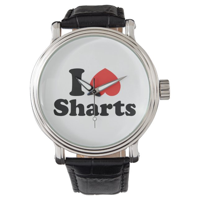 Reloj De Pulsera I Heart Sharts (Anverso)