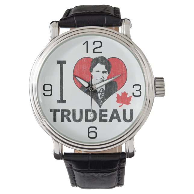 Reloj De Pulsera I Heart Trudeau (Anverso)