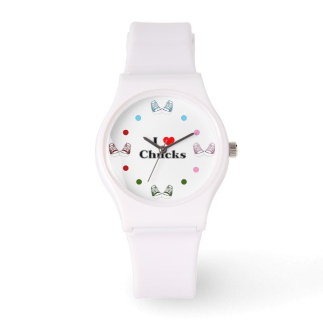Reloj De Pulsera I Love Chucks Watch (blanco) (Anverso)