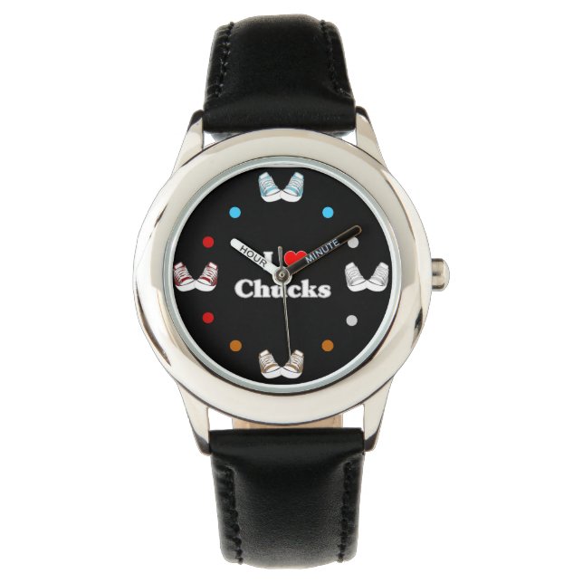 Reloj De Pulsera I Love Chucks Watch (negro) (Anverso)