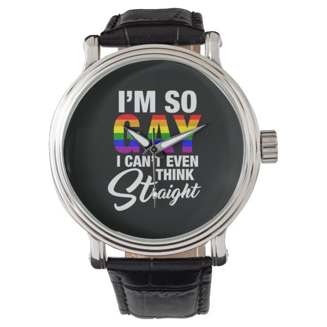 Reloj De Pulsera I’m so Gay - Gay Pride Homo Homosexual lgbt (Anverso)