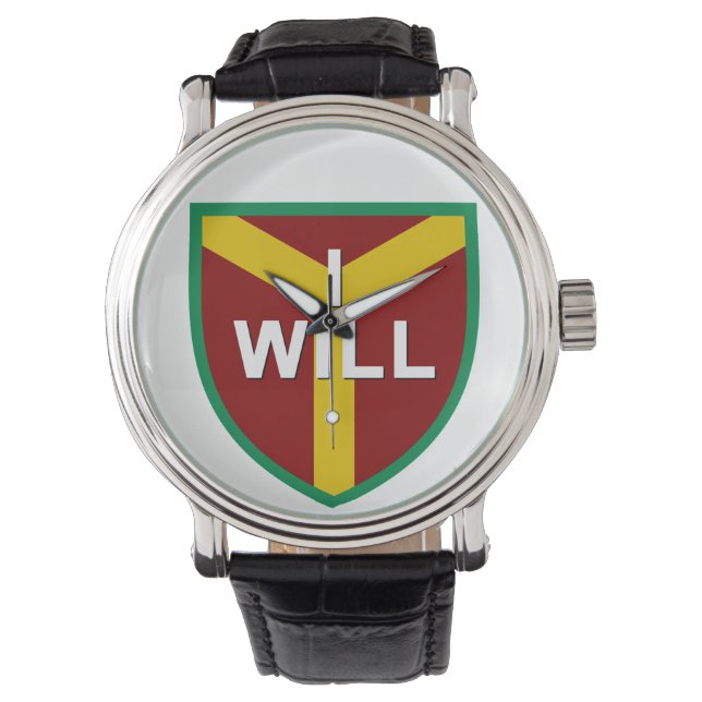 Reloj De Pulsera "I Will" Motto, lema de Chicago, IL (Anverso)