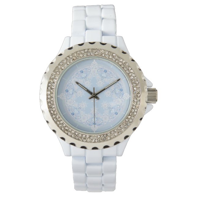 Reloj De Pulsera Ice Blue Snowflake (Anverso)