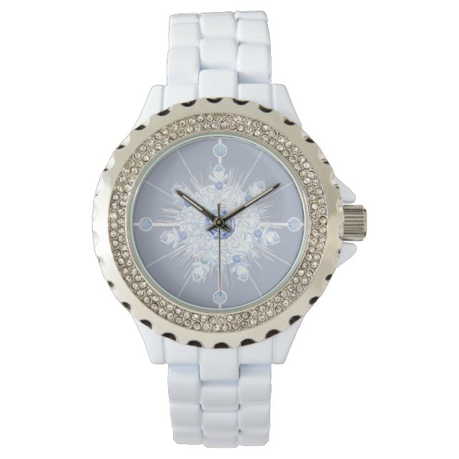 Reloj De Pulsera Ice Blue Snowflake (Anverso)