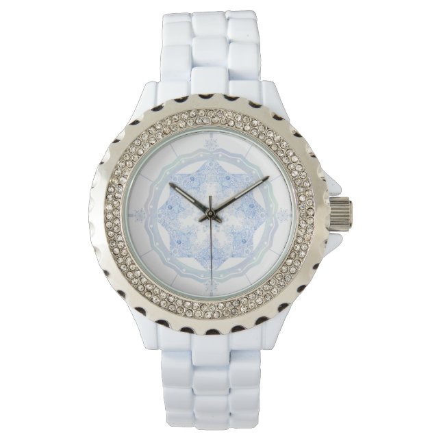 Reloj De Pulsera Ice Blue Snowflake (Anverso)