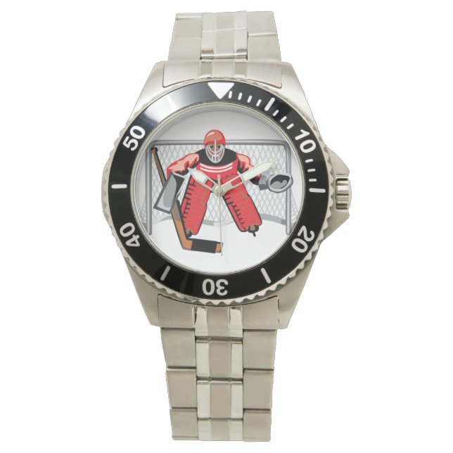 Reloj De Pulsera Ice Hockey Goalie Watch (Anverso)
