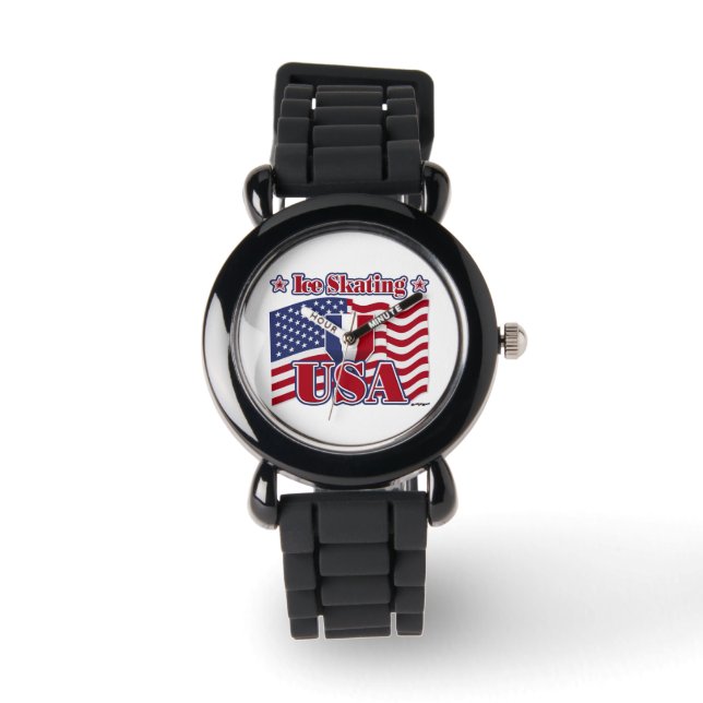 Reloj De Pulsera Ice Skating USA (Anverso)