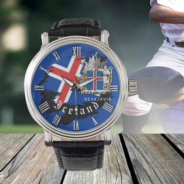 Reloj De Pulsera Iceland Watch, Modern Icelandic Flag (Subido por el creador)