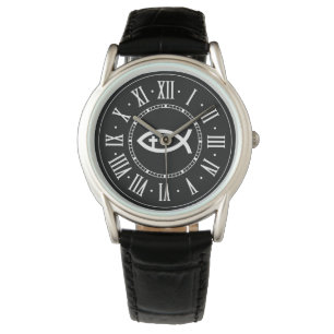 Reloj De Pulsera Ichthus   Crucifijo de pescado cristiano