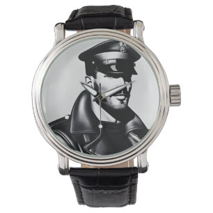 Reloj De Pulsera Icónica Oficialmente LGBTQ Leather Daddy Biker Art
