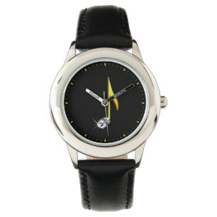 Reloj De Pulsera Icono de oro de una nota musical 1/8