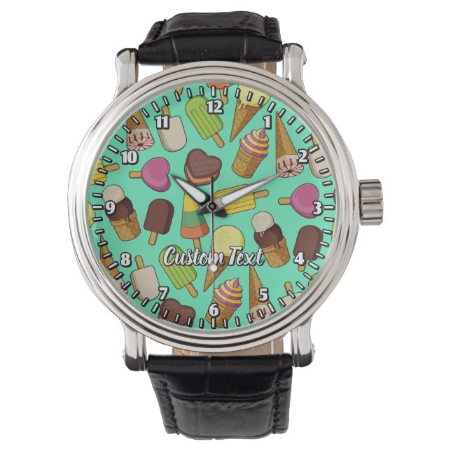Reloj De Pulsera Iconos De Helado (Anverso)