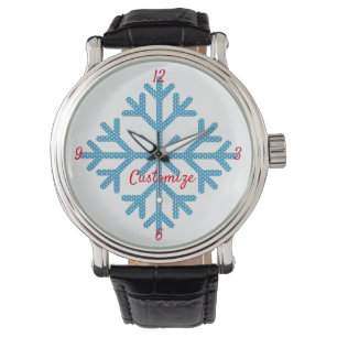 Reloj De Pulsera Icy Blue Snowflake Thunder_Cove