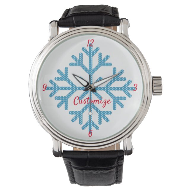 Reloj De Pulsera Icy Blue Snowflake Thunder_Cove (Anverso)