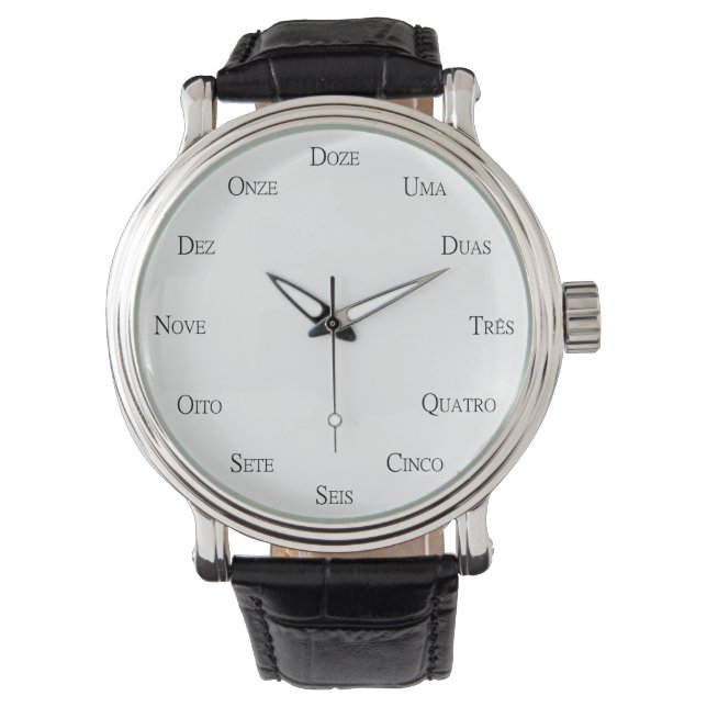 Reloj De Pulsera Idioma del Personalizable de aprendizaje de número (Anverso)