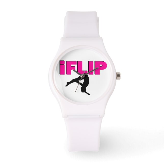 Reloj De Pulsera IFlip gimnasia Women's Sporty Silicon Watch (Anverso)