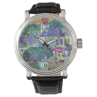 Reloj De Pulsera Iglesia de San Wolfgang por Gustav Klimt, Arte Vic