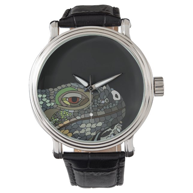 Reloj De Pulsera Iguana Lizard Iguana (Anverso)