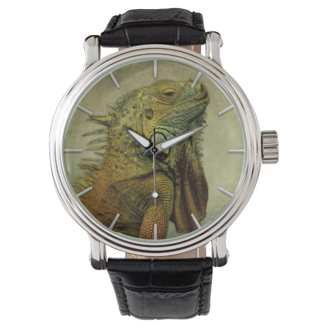 Reloj De Pulsera Iguana verde (Anverso)