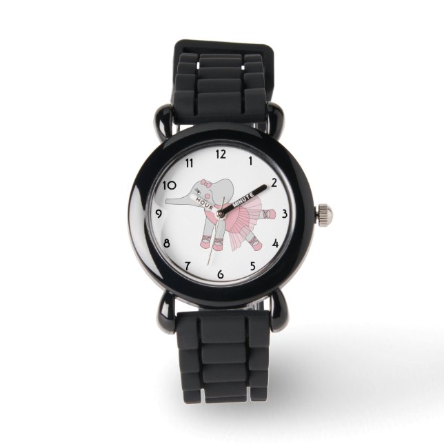 Reloj De Pulsera illusima Ballerina Elephant Silver Purpurina (Anverso)