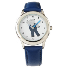 Reloj De Pulsera illusima Ballet Hippo Blue Kids Watch