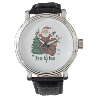 Reloj De Pulsera Iluminación del árbol de Navidad de mujeres Santa 