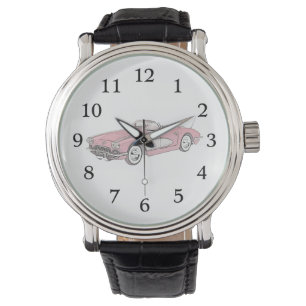 Reloj De Pulsera Ilustracion 1958 del estilo del lápiz del Corvett