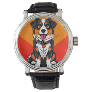 Reloj De Pulsera Ilustración alegre de perro de dibujos animados