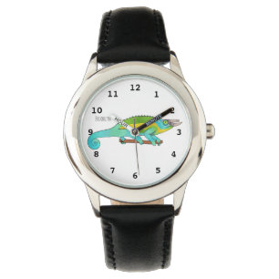 Reloj De Pulsera Ilustracion chameleon personalizado de Jackson