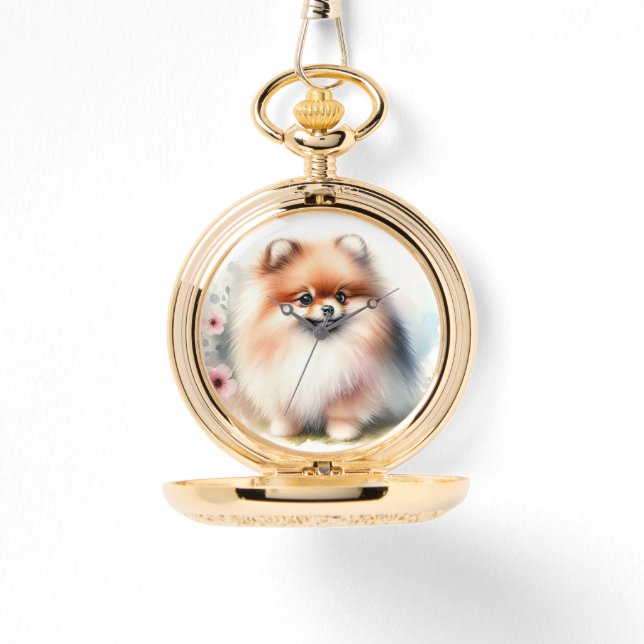 Reloj De Pulsera Ilustracion cutáneo de pomerania (Anverso)